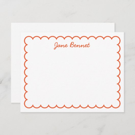 Scallop Notecard Notitiekaartje (Voorkant / Achterkant)