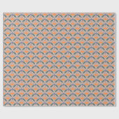 Scallop Patroon met Oranje Bloom Cadeaupapier (Vlak)