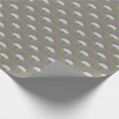 Scallop patroon met witte bloei cadeaupapier (Hoek)