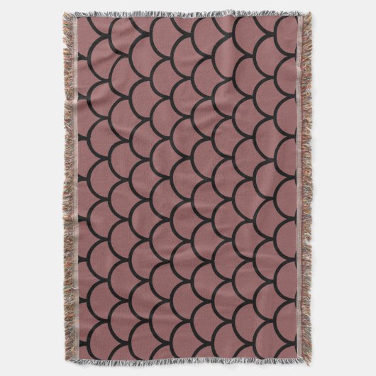 Scallop Pattern Throw Blanket Deken (Voorkant Verticaal)
