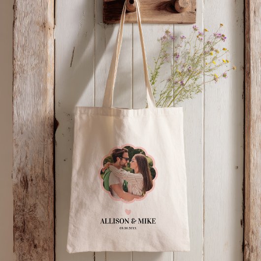 Scallop Photo Wedding Welcome Bag for Hotel Guests Tote Bag