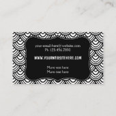 Scallop Scale Pattern Black en White Classy Visitekaartje (Achterkant)