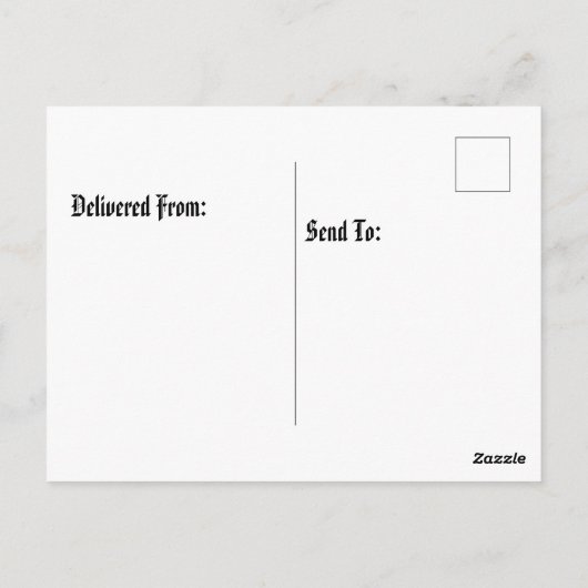 Scallop schelpen op zand briefkaart (Achterkant)