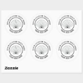 Scallop Seashell Custom Logo 3-inch Klassieke rond Ronde Sticker (Vel)