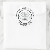Scallop Seashell Custom Logo 3-inch Klassieke rond Ronde Sticker (Tas)