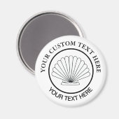 Scallop Seashell Custom Logo Magneet (Voorkant / Achterkant)