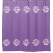 Scallop Seashell-ontwerp Douchegordijn (Voorkant)