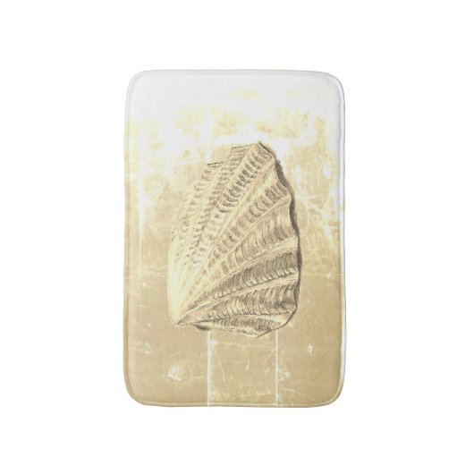 Scallop Seashell op zand Badmat (Voorkant Verticaal)