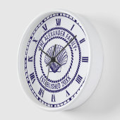 Scallop Shell #3 Familienaam Datum Estd Touw Lijst (Hoek)