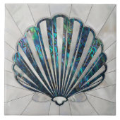 Scallop Shell - Abalone en Pearl Tegeltje (Voorkant)