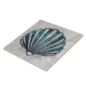 Scallop Shell - Abalone en Pearl Tegeltje (Zijkant)