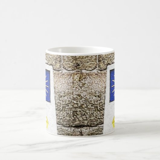 Scallop shell Arrow Camino de santiago Coffee Mok (Center)