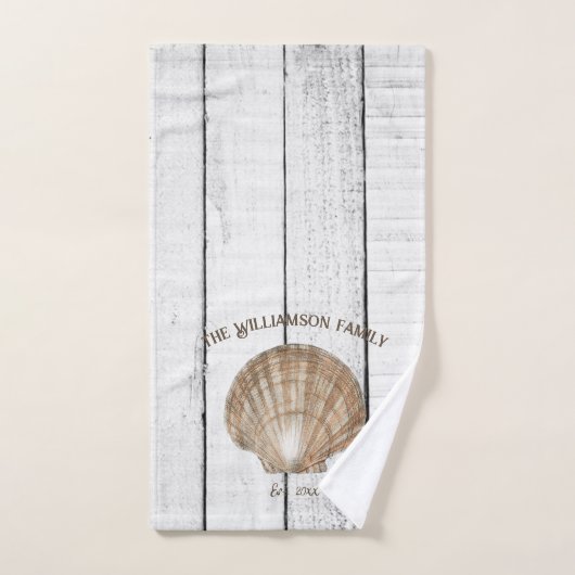 Scallop Shell Bath-handdoekset Bad Handdoek (Handdoek)