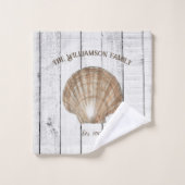  Scallop Shell Bath-handdoekset Bad Handdoek (Wasdoekje)