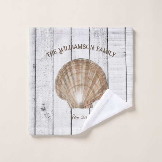  Scallop Shell Bath-handdoekset Bad Handdoek (Wasdoekje)