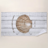  Scallop Shell Beach Towel Strandlaken (Voorkant)