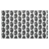 Scallop Shell Block Print, Black and White Stof (Fat Quarter)