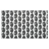 Scallop Shell Block Print, Black and White Stof (Fat Quarter)