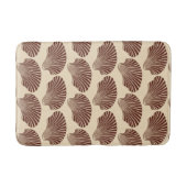 Scallop Shell Block Print, Brown and Beige Badmat (Voorkant)