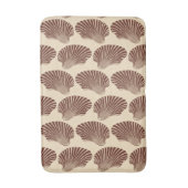 Scallop Shell Block Print, Brown and Beige Badmat (Voorkant Verticaal)