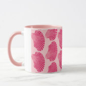 Scallop Shell Block Print, Fuchsia and Bleek Pink Mok (Links)