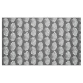 Scallop Shell Block Print, grijs / grijs en wit Stof (Fat Quarter)