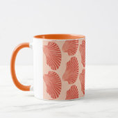Scallop Shell Block Print, Light Coral Oranje Mok (Links)