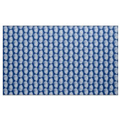 Scallop Shell Block Print, Navy Blue en White Stof (Yard (91,4 cm))
