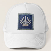Scallop shell Camino de santiago Trucker Pet (Voorkant)