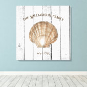  Scallop Shell Canvas Print (Insitu (Houten vloer))