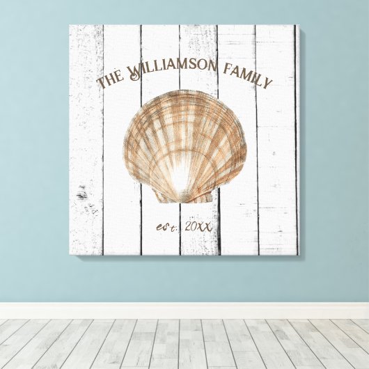  Scallop Shell Canvas Print (Insitu (Houten vloer))