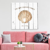  Scallop Shell Canvas Print (Insitu (Woonkamer))