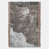 Scallop Shell Fossil Throw Deken (Voorkant Verticaal)
