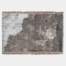 Scallop Shell Fossil Throw Deken