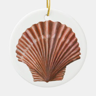 Scallop Shell Keramisch Ornament