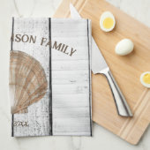  Scallop Shell Kitchen Towel Theedoek (Quarter Fold)