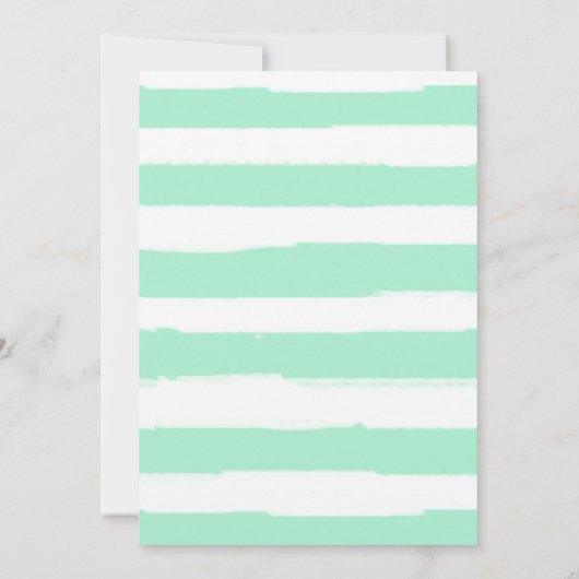 Scallop Shell | Koraal en mint | Baby shower Kaart (Achterkant)