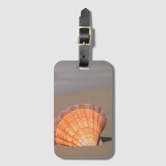 Scallop Shell| Kreta, Griekenland Bagagelabel (Voorkant (verticaal))