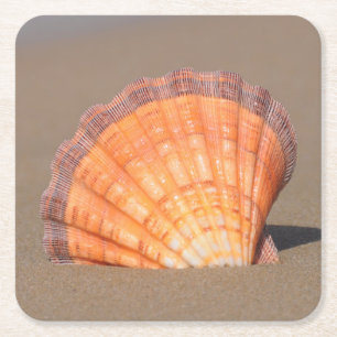Scallop Shell  Kreta, Griekenland Kartonnen Onderzetters