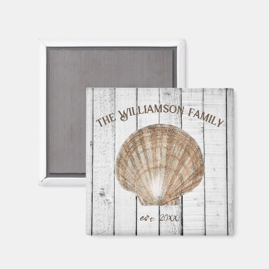  Scallop Shell Magnet (Voorkant / Achterkant)