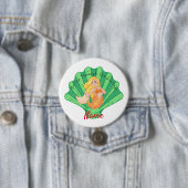 Scallop Shell Mermaid Ronde Button 7,6 Cm (In situ)
