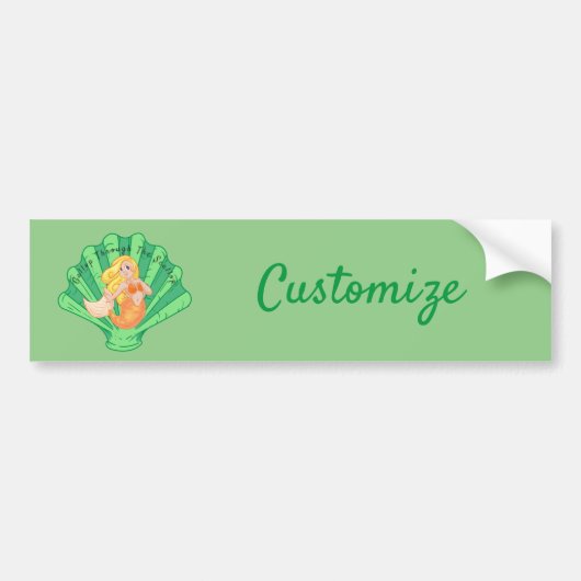 Scallop Shell Mermaid Thunder_Cove Bumpersticker (Voorkant)