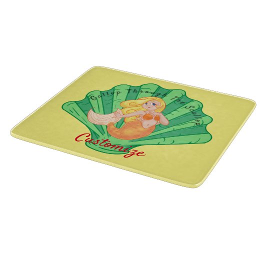 Scallop Shell Mermaid Thunder_Cove Snijplank (Hoek)