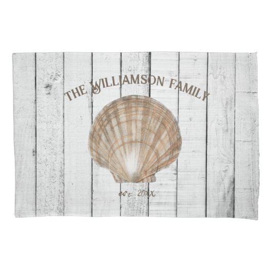  Scallop Shell Pillow Hoesje Kussensloop (Voorkant)