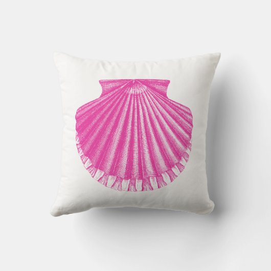  Scallop Shell Pink Beach Weddenschappen Kussen (Achterkant)