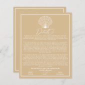 Scallop Shell Seahorses Beach Huwelijksuitnodiging (Voorkant / Achterkant)