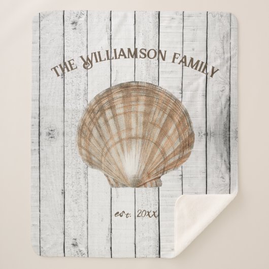  Scallop Shell Sherpa Blanket Deken (Voorkant)