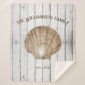  Scallop Shell Sherpa Blanket Sherpa Deken (Voorkant)
