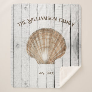  Scallop Shell Sherpa Blanket Sherpa Deken