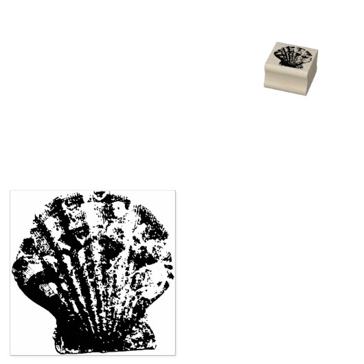 Scallop Shell Stamp Rubberstempel (Gestempeld)